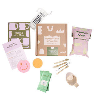Hot Cocoa + Clay Mug Making Pottery Kit