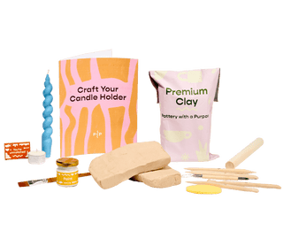 Taper Candle + Clay Kit – Air Dry