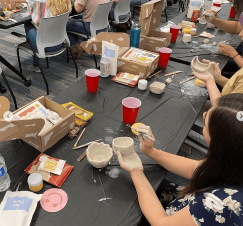 Pinch Pot made during Hybrid Team Building Event 